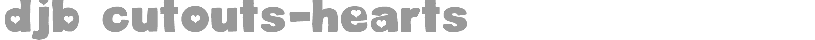 DJB Cutouts font preview